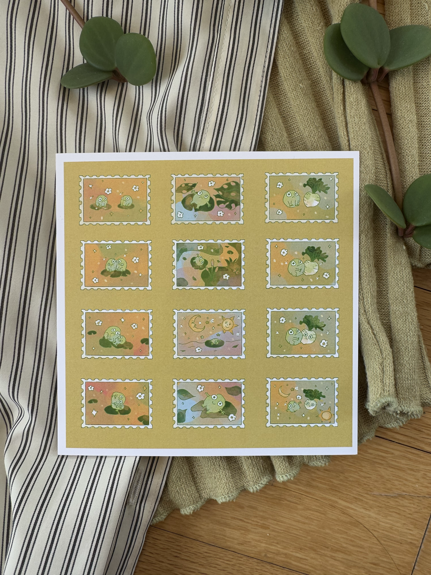 Frog Stamps Print