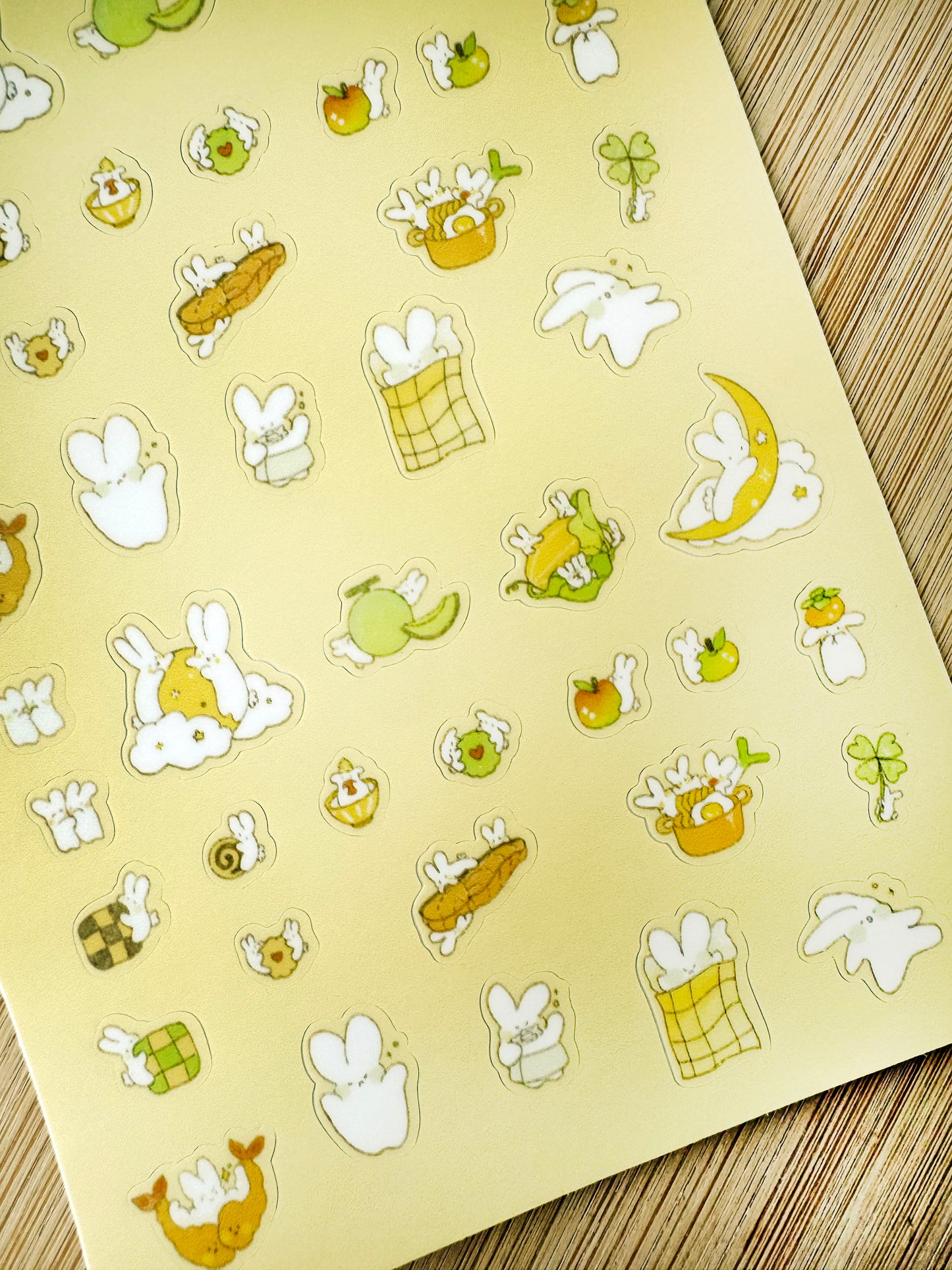 Rabbit Loves Snacks Sticker Sheet