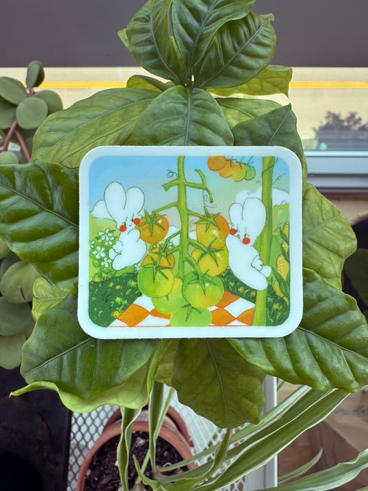 Rabbit Tomatoes Sticker